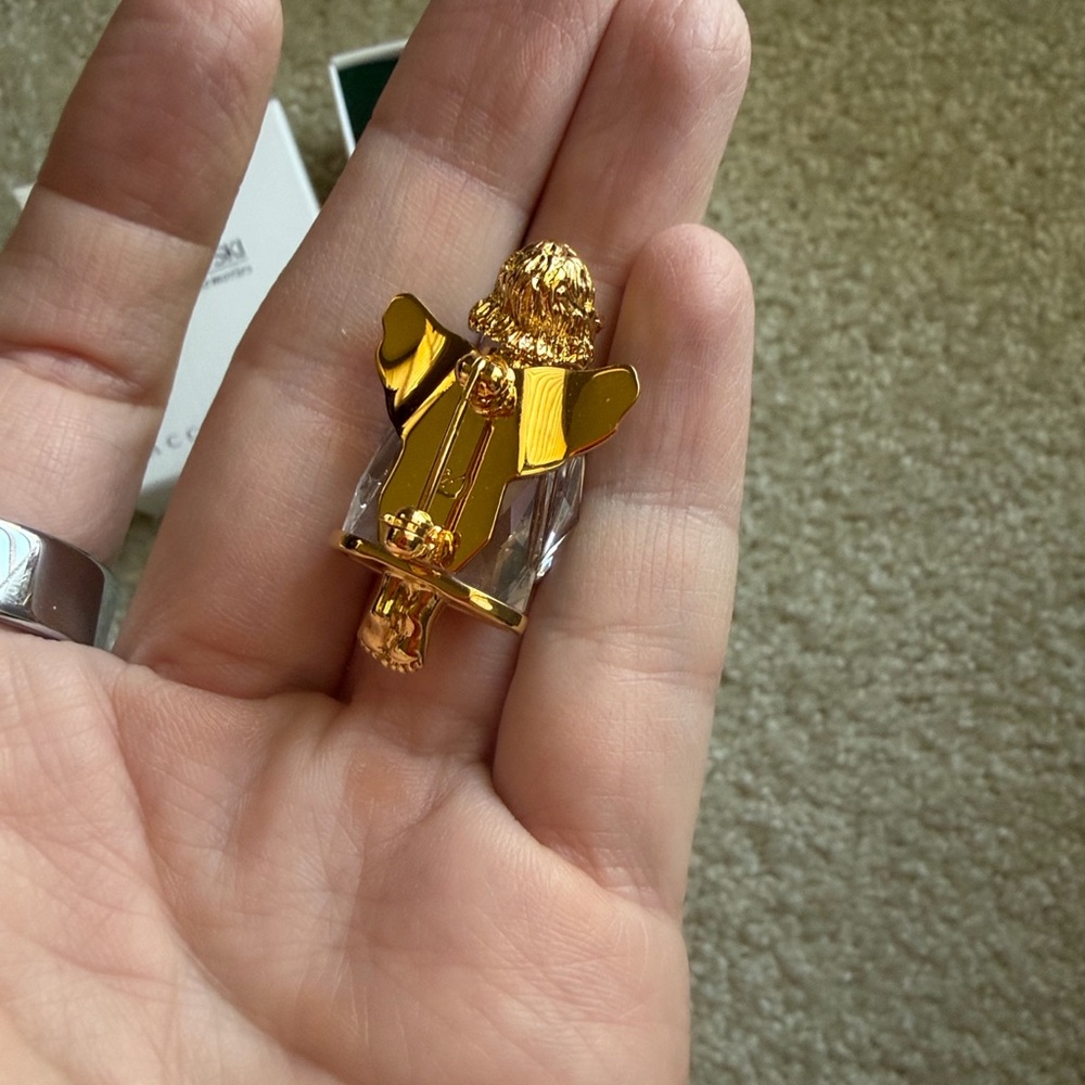 Swarovski Crystal Angel Brooch in Gold - Picture 3 of 3